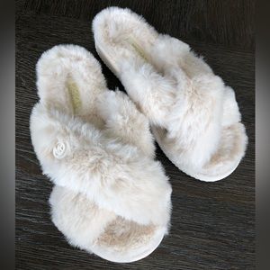 Brand new Michael Kors furry slippers